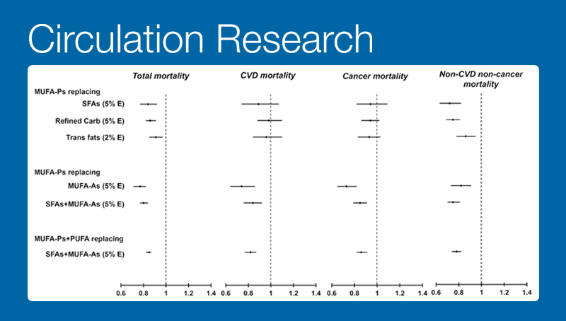 宗耕研究組合作研究揭示植物及動物來源單不飽和脂肪酸與總死亡率和特定病因死亡率之間的關系